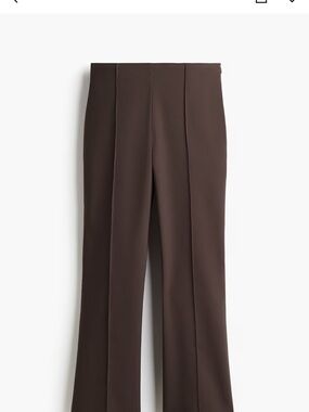 H&M Dark Brown Flared Crepe Trousers 12 NWT